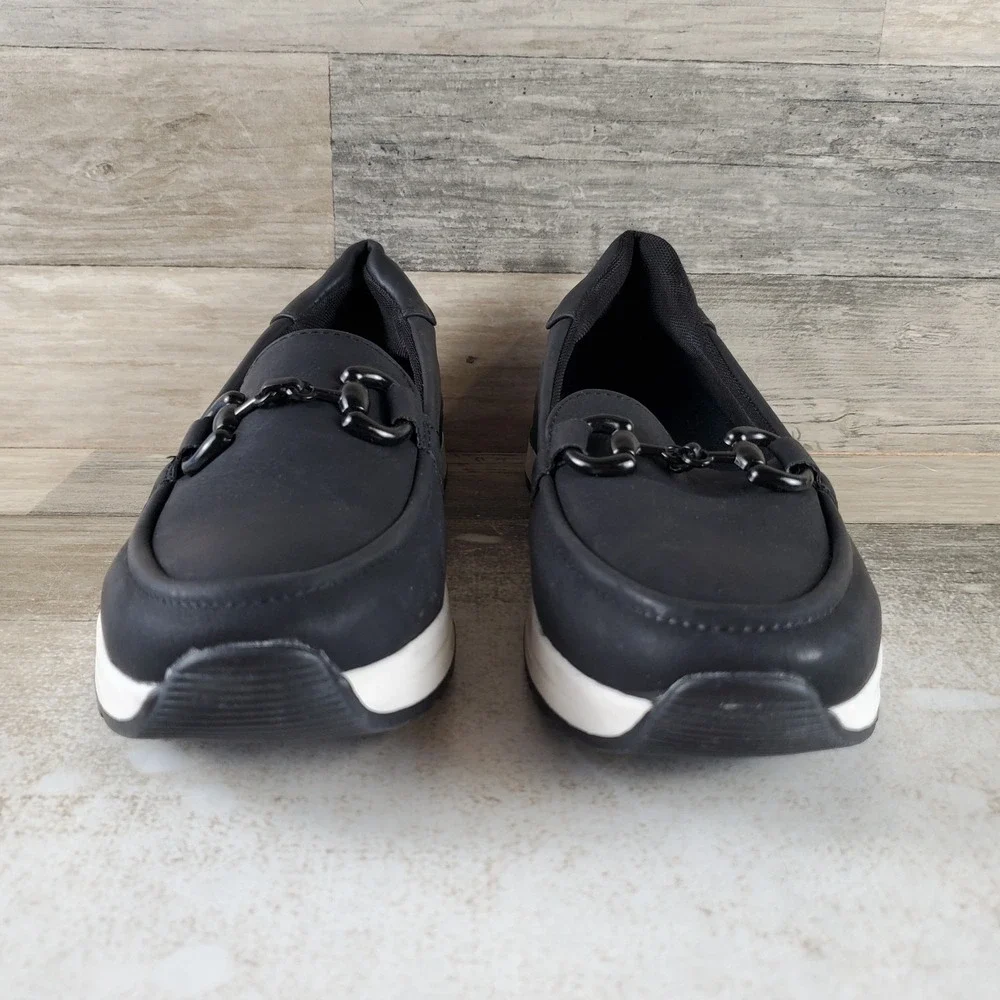 Patrizia by Spring Step Annaliese Womens Loafers Sz 10 Black Round Toe Slip On